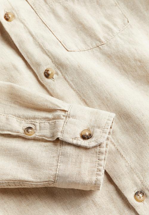 H&M - Linen-blend shirt - beige