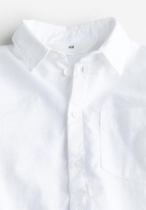 H&M - Linen-blend shirt - white
