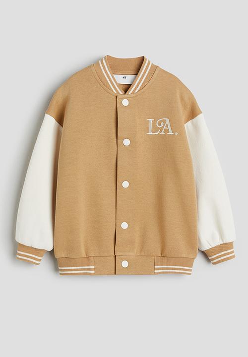H&M - Block-coloured baseball jacket - beige/la