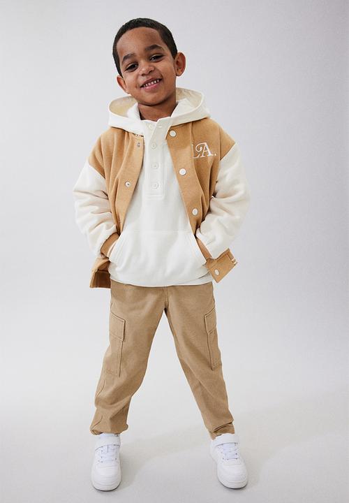 H&M - Block-coloured baseball jacket - beige/la