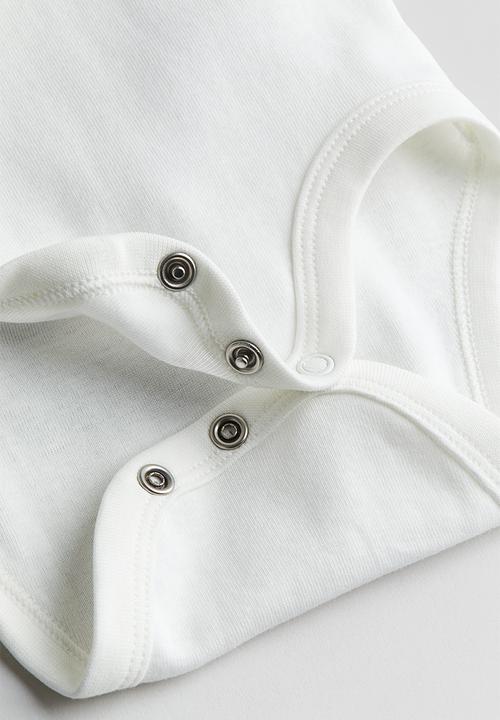 H&M - 2 pack long-sleeved bodysuits - white winnie the pooh