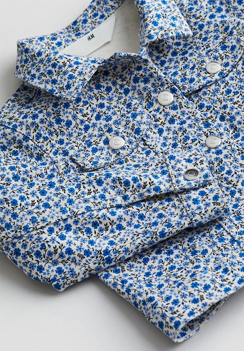 H&M - Twill jacket - blue & floral 