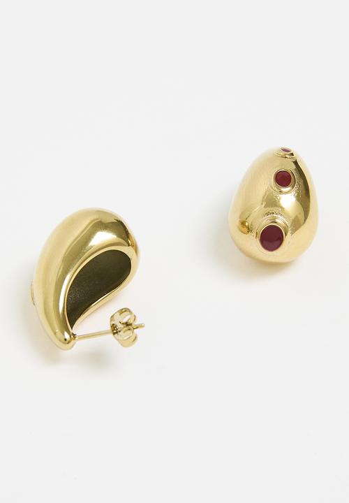 Tessa Design - Louisa teardrop with black detail - gold