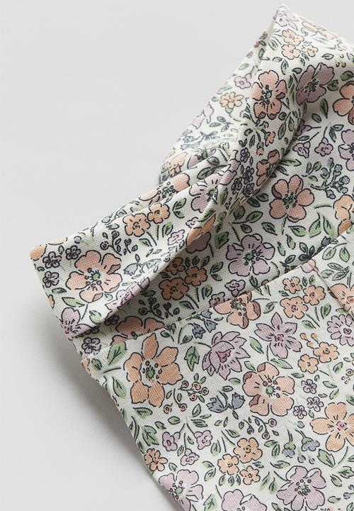 H&M - 2 piece cotton jersey set - white floral