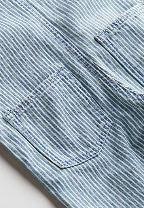 H&M - Denim dungarees - blue striped