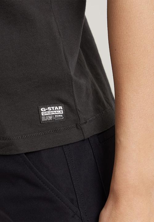 G-STAR - Faux Embro Logo R T Wmn - Dk Black