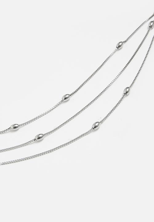 Tessa Design - Lisa necklace with stations - silver
