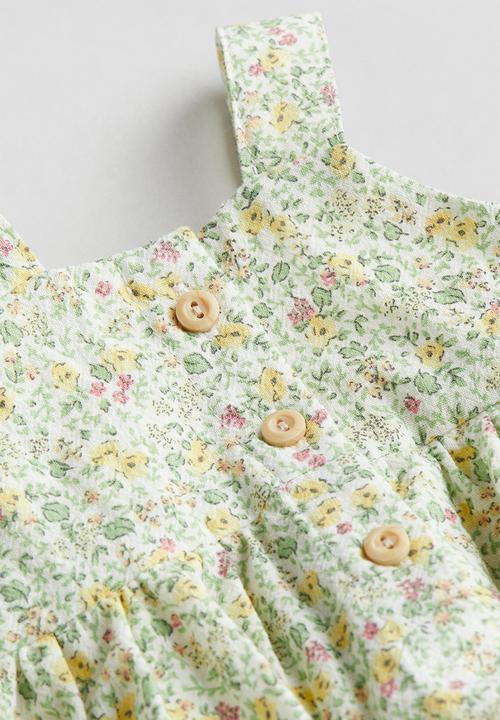 H&M - 2 piece floral-patterned set - light green floral