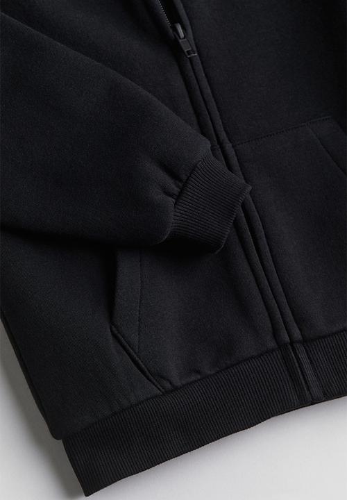 H&M - Zip-through hoodie - black