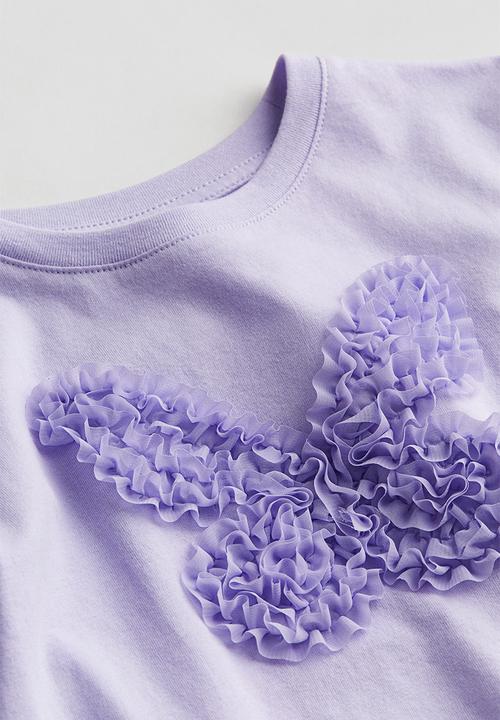 H&M - Top - lilac butterfly