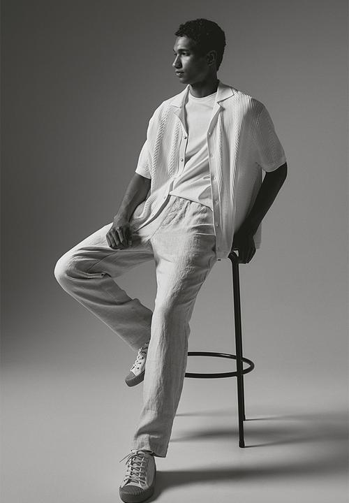H&M - Regular fit linen trousers - cream