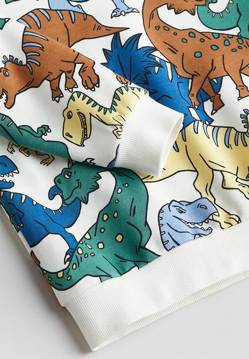 H&M - Sweatshirt - white dinosaurs