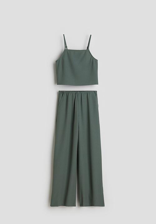 H&M - Strappy top and trousers set - khaki green