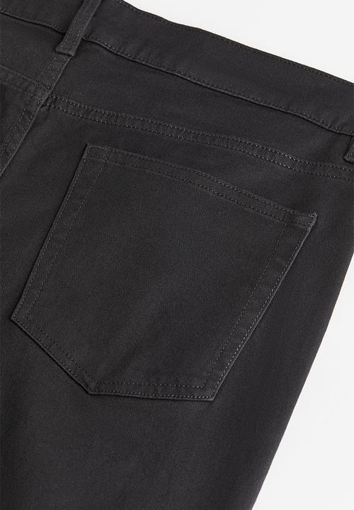 H&M - Slim fit cotton twill shorts - dark grey