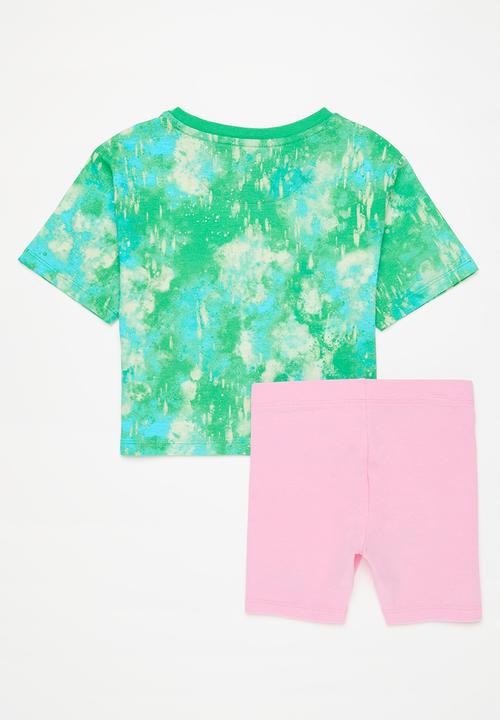 Nike - Nkg boxy tee & bike short - pink rise