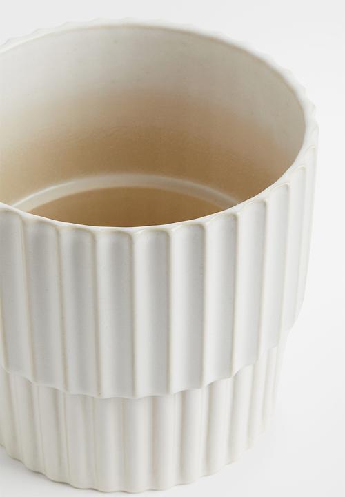 H&M - Stoneware plant pot - white