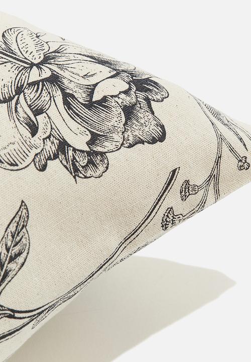 H&M - Patterned cushion cover - beige,multi