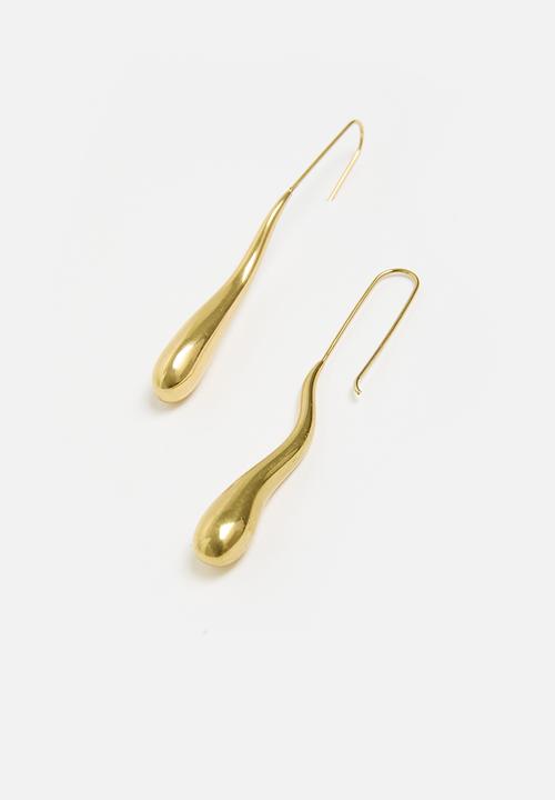 Tessa Design - Diana wave teardrop earring - gold