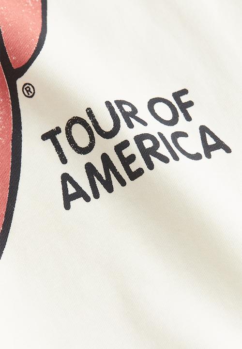 H&M - Oversized printed t-shirt - cream & the rolling stones