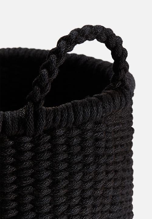 H&M - Jute storage basket - black