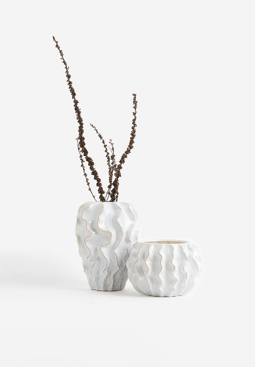 H&M - Stoneware vase - white