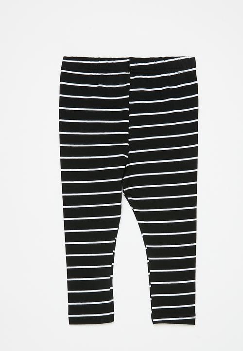 Pop Candy - 2 Pack legging - black stripe