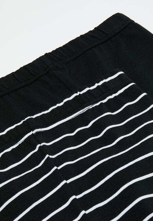 Pop Candy - 2 Pack legging - black stripe