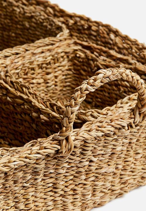 H&M - 5 piece braided storage set - beige