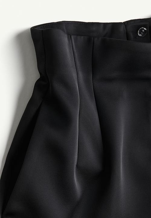 H&M - Shiny twill mini shorts - black