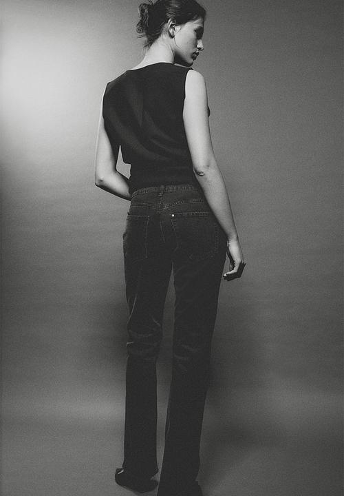 H&M - Bootcut high jeans - black