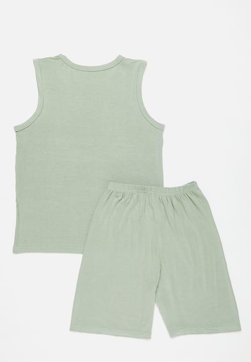 Pop Candy - Sleeveless pj set - sage green