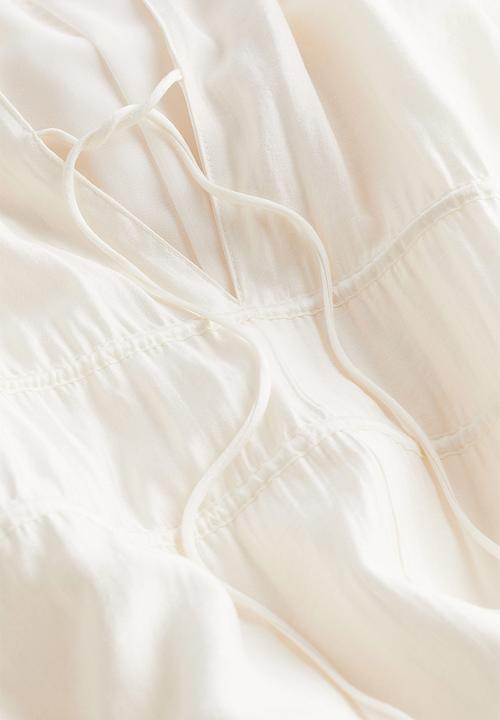 H&M - Oversized tie-detail dress - cream