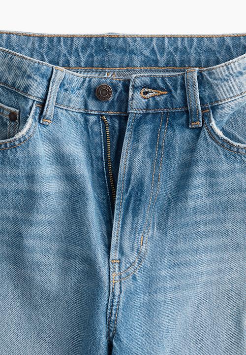 H&M - Curvy fit wide ultra high jeans - blue