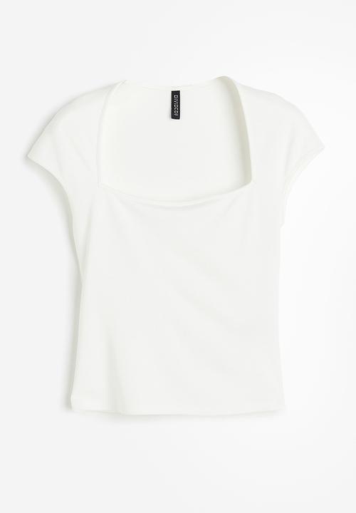 H&M - Cap-sleeved top - white