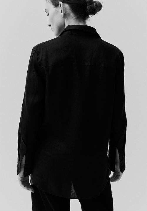 H&M - Linen shirt - black