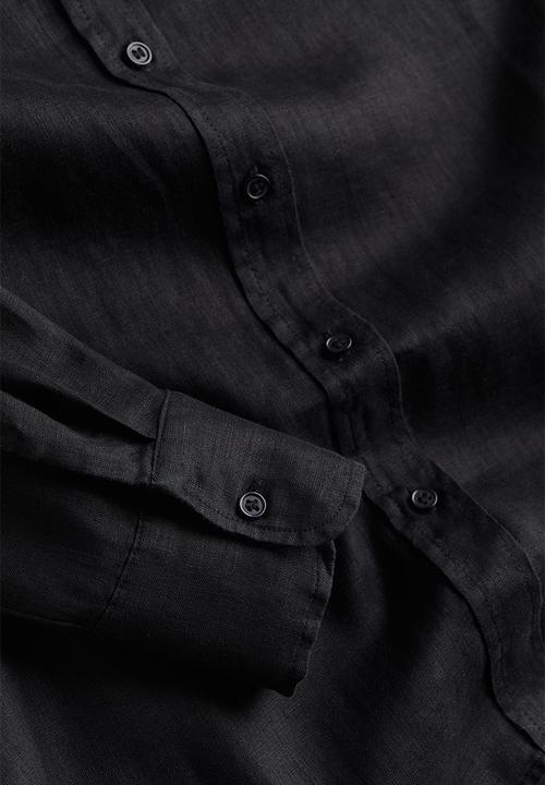 H&M - Linen shirt - black