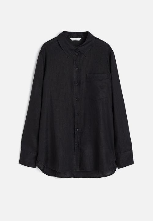 H&M - Linen shirt - black