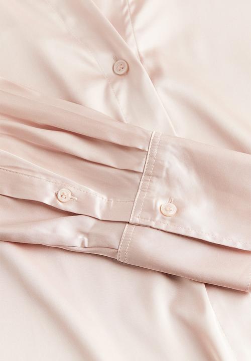H&M - V-neck blouse - powder pink