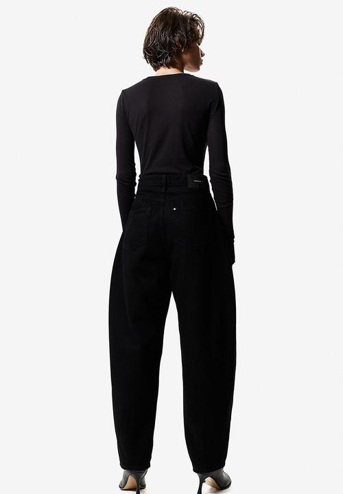 H&M - Barrel high jeans - black