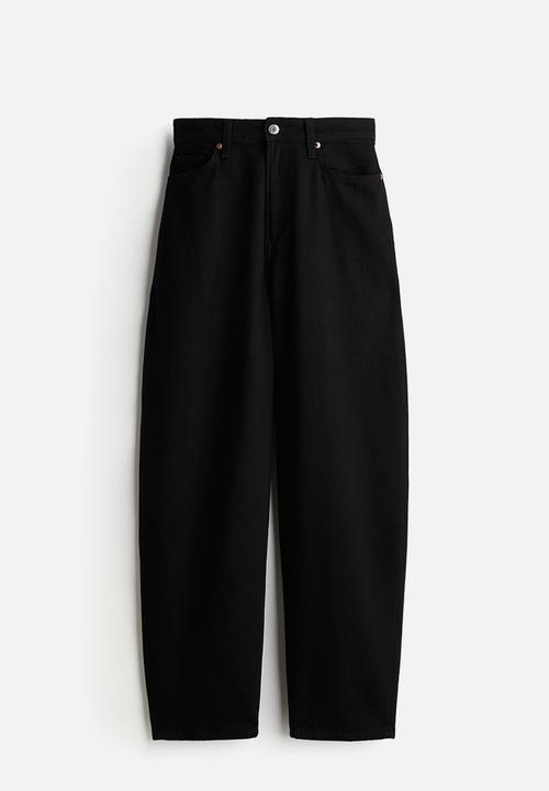 H&M - Barrel high jeans - black