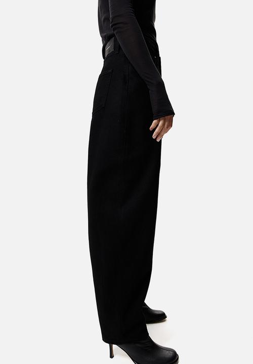 H&M - Barrel high jeans - black
