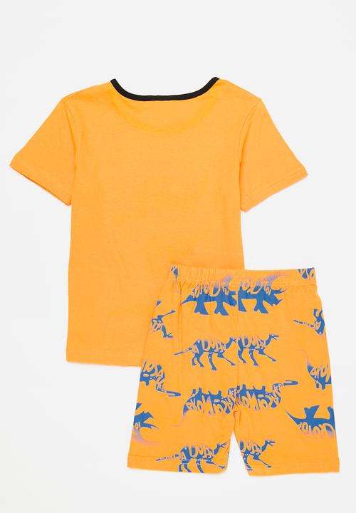 Pop Candy - Dino print pj set-orange