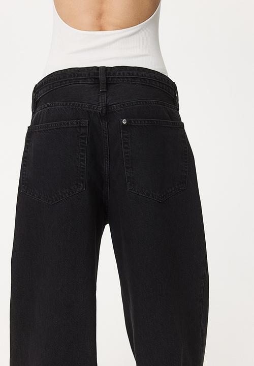 H&M - Super baggy low jeans - black