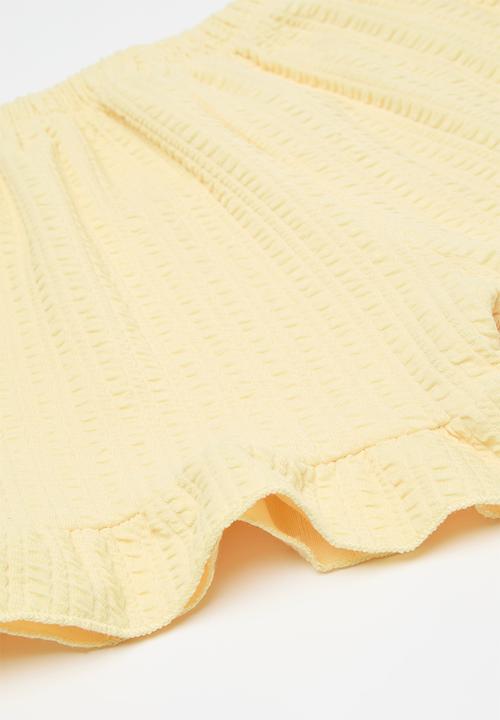 Pop Candy - Top and frilled short set - yellow
