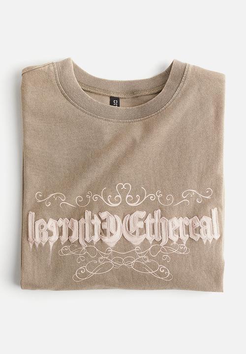 H&M - Oversized t-shirt - greige ethereal