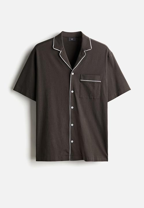 H&M - Pyjama shirt and shorts - dark grey