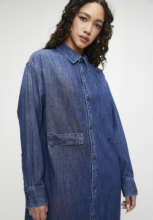 G-STAR - Long Tab Shirt Dress Long Sleeve Wmn - Worn In Windward