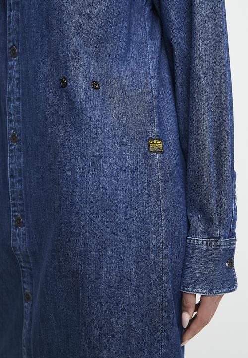 G-STAR - Long Tab Shirt Dress Long Sleeve Wmn - Worn In Windward