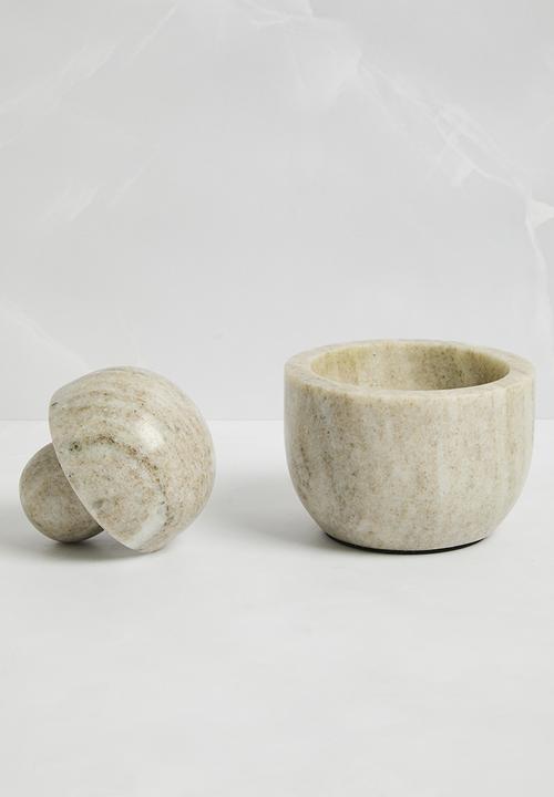 Sixth Floor - Marble pestle & mortar - Natural