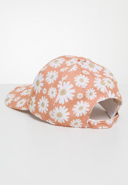 Pop Candy - Floral cap - pink & white 